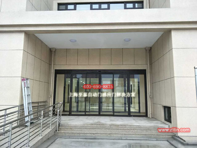 小区电动玻璃感应门